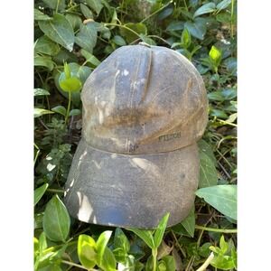 Vintage Filson Tin Cloth Fitted Hat Distressed Thrashed Size 7
